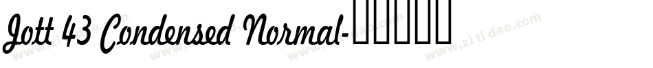 Jott 43 Condensed Normal字体转换